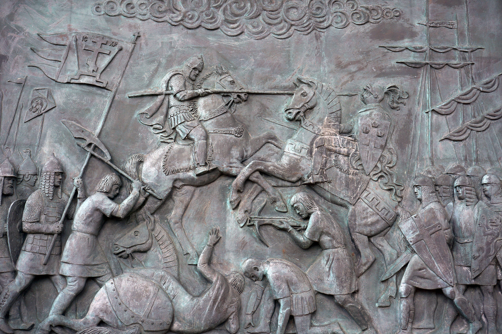 Барельефы памятника Александру Невскому в Петербурге